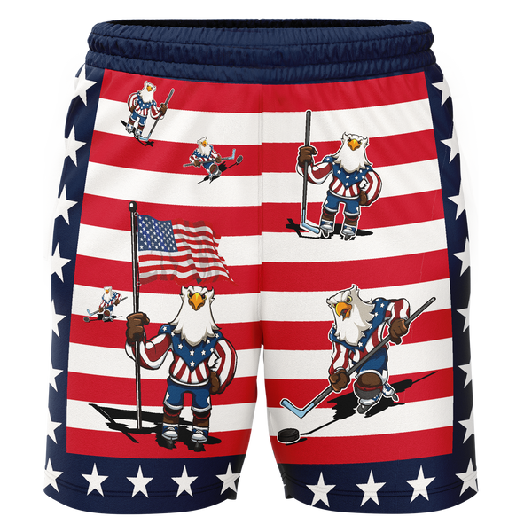 NJ Raiders American Eagle Adult Workout Wear Shorts
